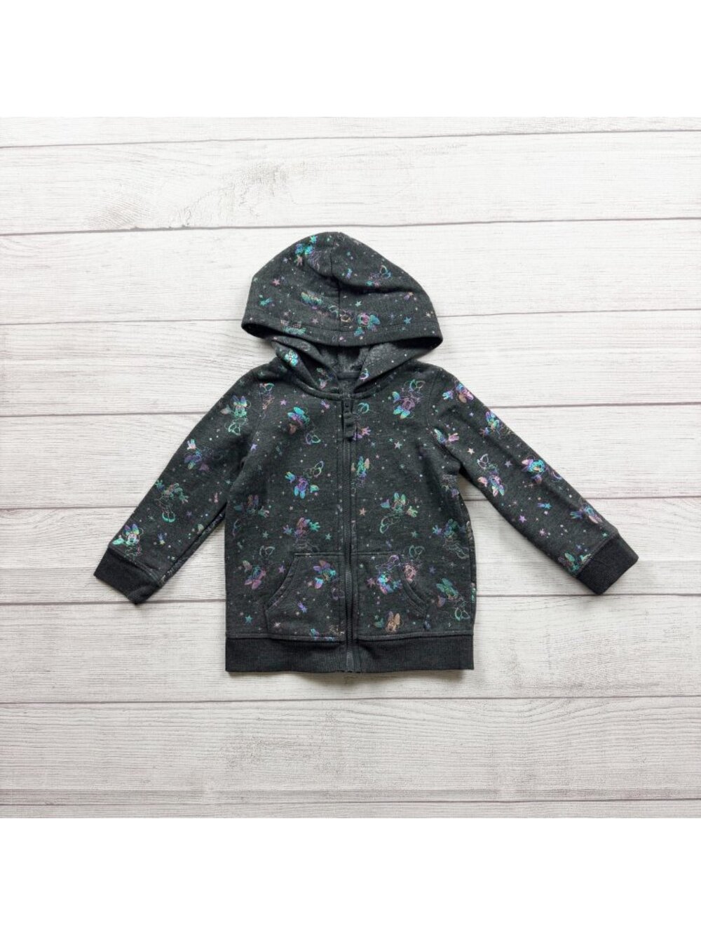 Disney Jumping Beans Baby Girl Fleece Zip Hoodie Multicolor Minnie 18-24 Months